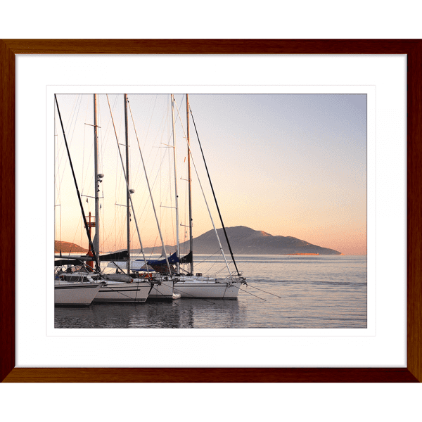 Sunrise Sunset Wall Art - Serenity 01 - in wood frame
