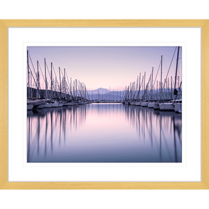 sunrise sunset wall art -03 - in gold frame