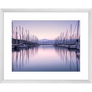sunrise sunset wall art -03 - in silver frame