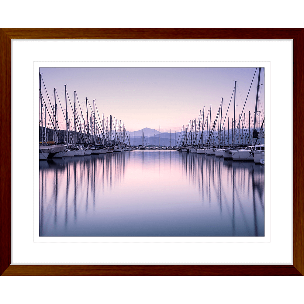 sunrise sunset wall art -03 - in wood frame
