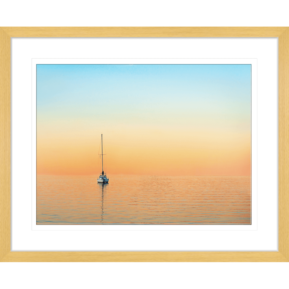 Sunset Wall Art -Sunset Serenity 04 - Gold Frame