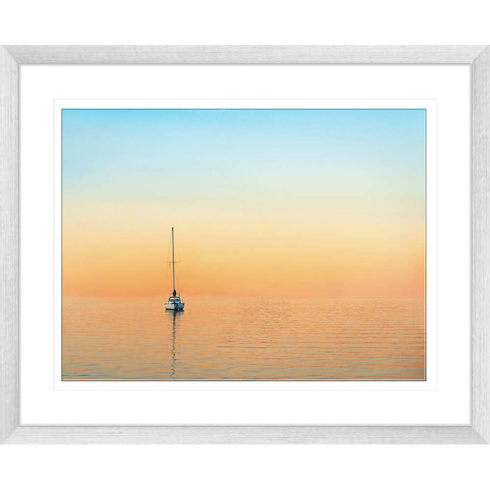 Sunset Wall Art -Sunset Serenity 04 - Silver Frame