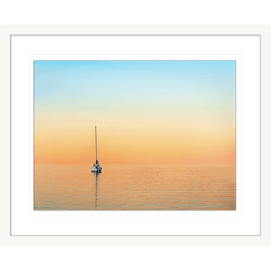 Sunset Wall Art -Sunset Serenity 04 - White Frame