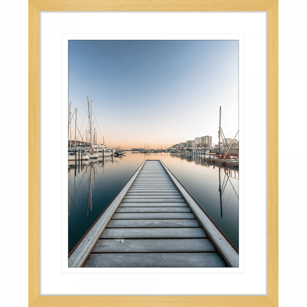 beautiful sunset wall art-Serenity-06 - in gold frame