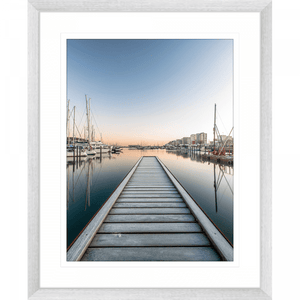 beautiful sunset wall art-Serenity-06 - in silver frame