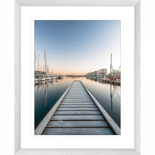 beautiful sunset wall art-Serenity-06 - in silver frame