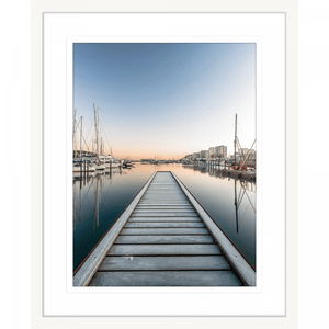 beautiful sunset wall art-Serenity-06 - in white frame