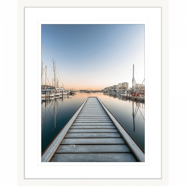 beautiful sunset wall art-Serenity-06 - in white frame