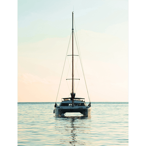 sailing boat photo - sunset wall art painting 05 in on canvas