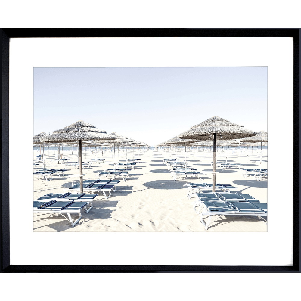 Beach Wall Art by Nissa La Bella 01 - Studio Collection in black frame