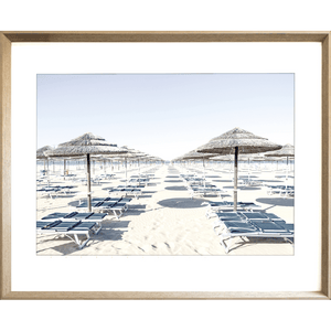 Beach Wall Art -by Nissa La Bella 01 - Studio Collection in cashew frame