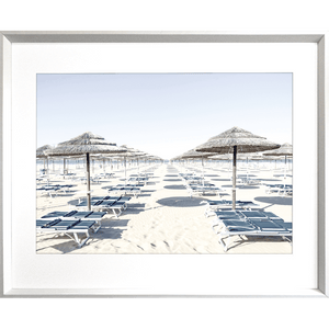 Beach Wall Art by Nissa La Bella 01 - Studio Collection in white frame