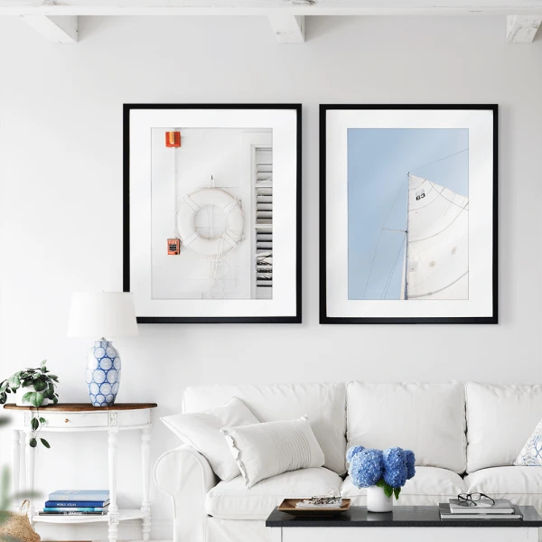 Nautical Wall Art -single boat in a vast ocean