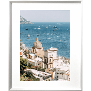 Amalfi Coast photo in Italy in silver frame