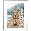  Amalfi Coast Photo in Italy in g grey blue and tan against the backdrop of the ocean