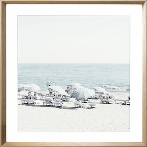 Beach Wall Art -by Nissa La Bella 02 - Studio Collection in cashew frame