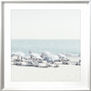 Beach Wall Art by Nissa La Bella 02 - Studio Collection in white frame