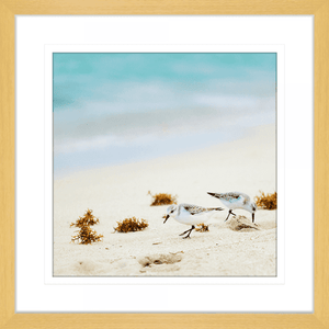 Beach Wall Art - By The Seaside 05 - Standard Collection in oak frame