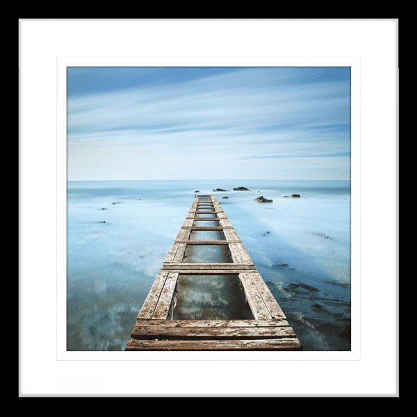 Coastal Wall Art - By The Seaside 07 - Standard Collection in black frame