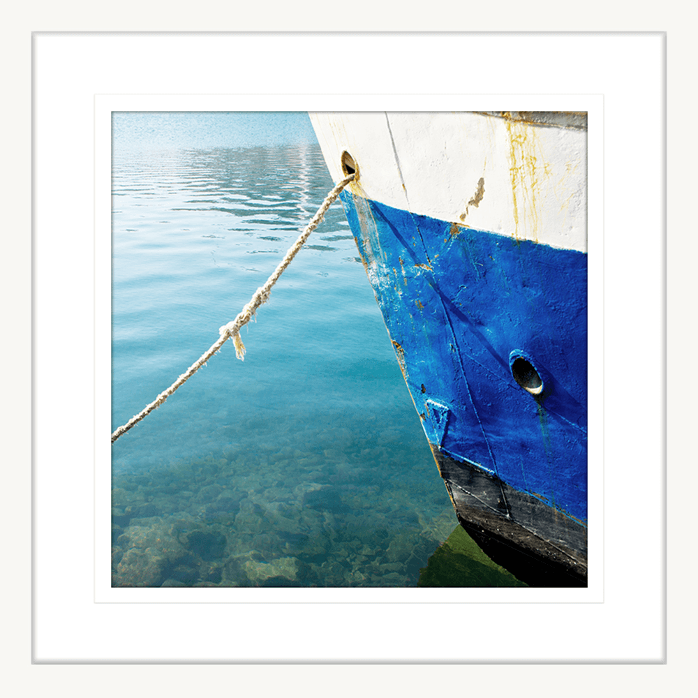 Nautical Wall Art - By The Seaside 11 - Standard Collection in white frame