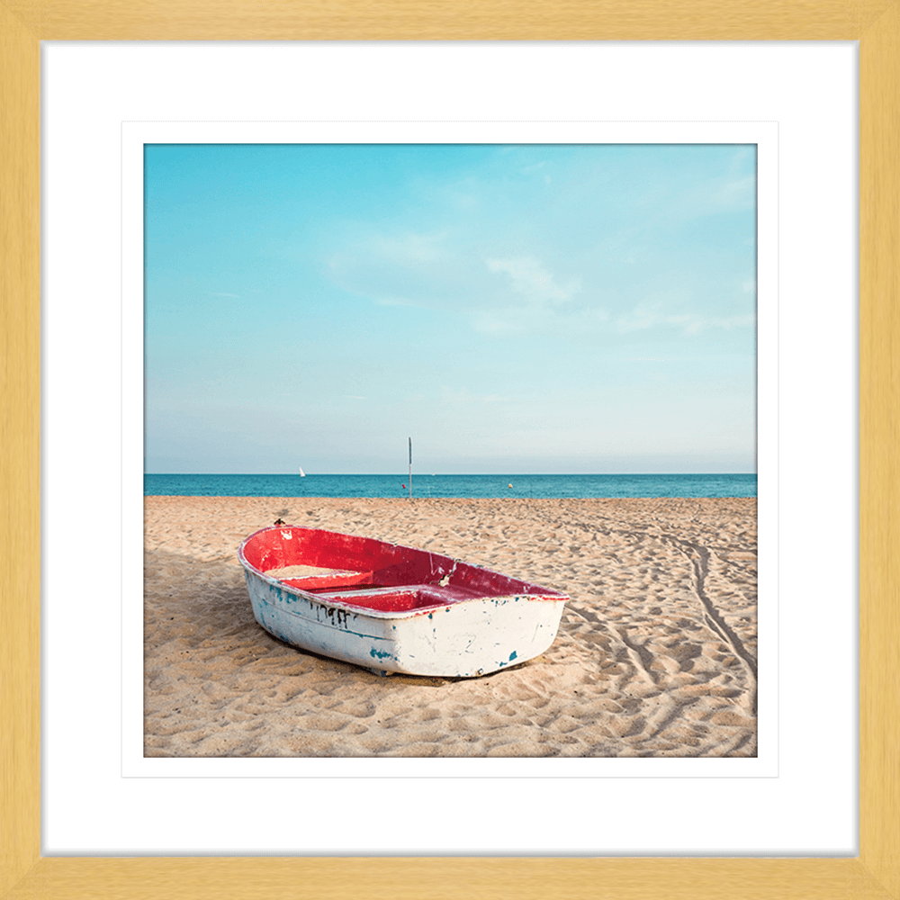 Beach Wall Art - By The Seaside 13 - Standard Collection in oak frame