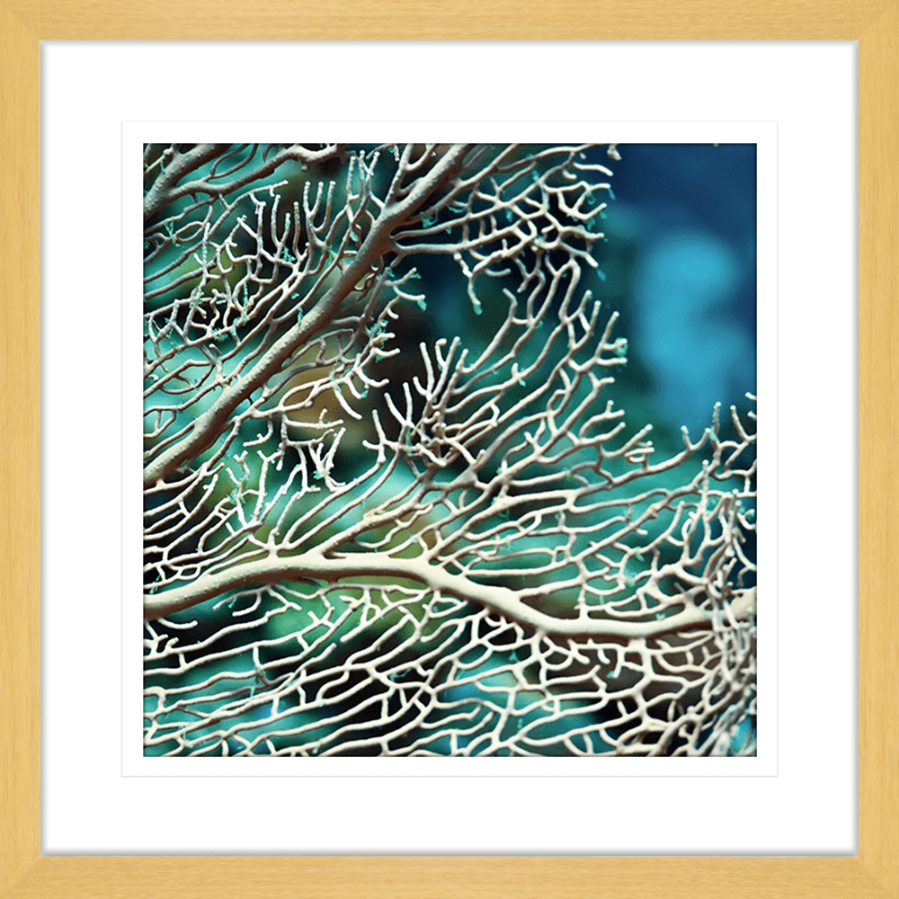 Coral Wall Art Australia - By The Seaside 15 - Standard Collection in oak frame