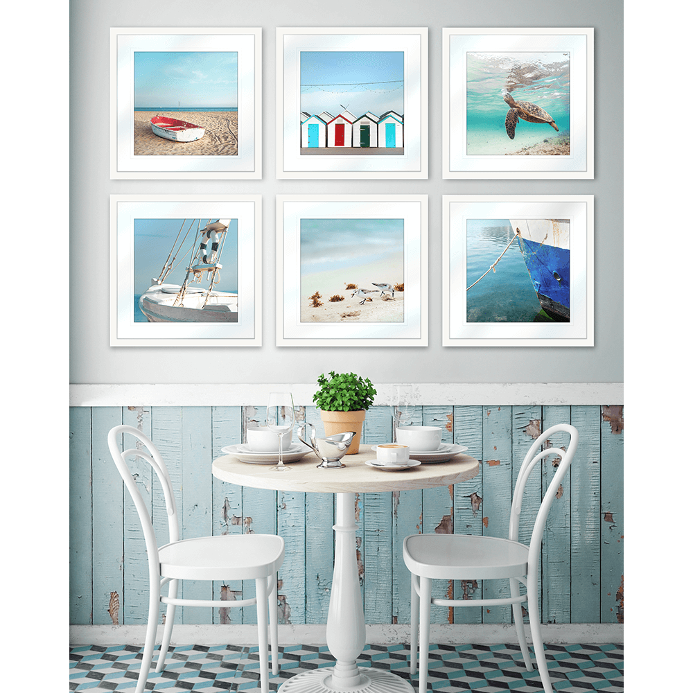 Wall Mounted Nautical Wall Art featuring six ocean themes