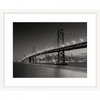 Black and White Wall Art  of bridge - Clarity 01 - Standard Collection in white frame