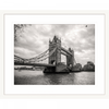 Black and White Wall Art of historic bridge over water- Clarity 02 - Standard Collection in white frame