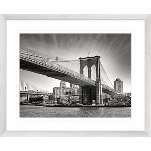 Black and White Wall Art of historic bridge - Clarity 02 - Standard Collection in silver frame