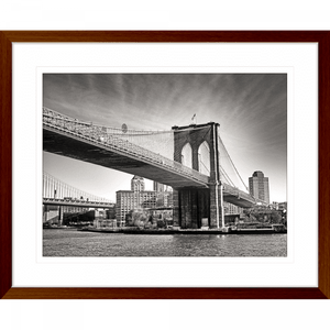 Black and White Wall Art of historic bridge - Clarity 02 - Standard Collection in wood frame