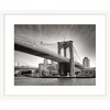 Black and White Wall Art of historic bridge - Clarity 02 - Standard Collection in white frame