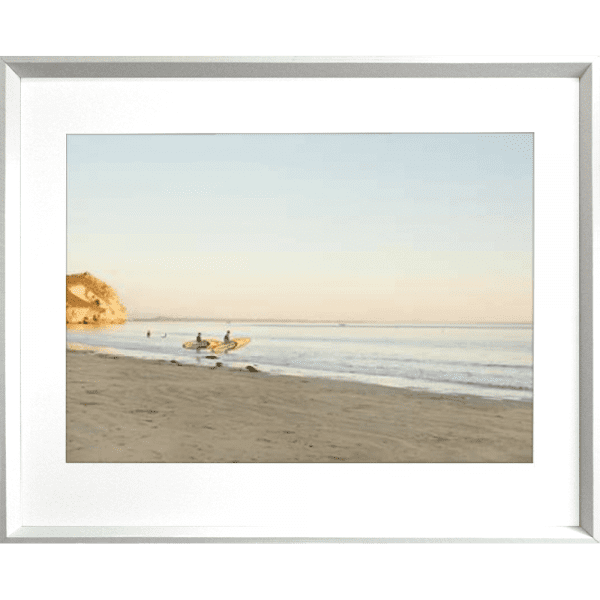 Beach Sunset Photos - Golden Hour 02 – Studio Collection in white frame