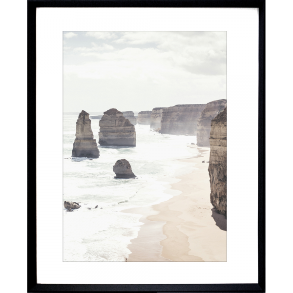 Great Ocean Road Photo by the Australia Wall Art - Heritage 04 Studio Collection in a black frame