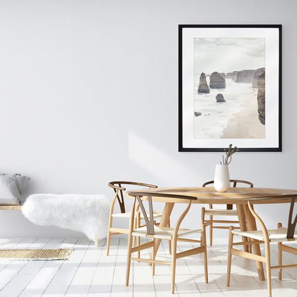 Great Ocean Road Photo by the Australia Wall Art - Heritage 04 Studio Collection, wall mounted in the lounge in a black frame