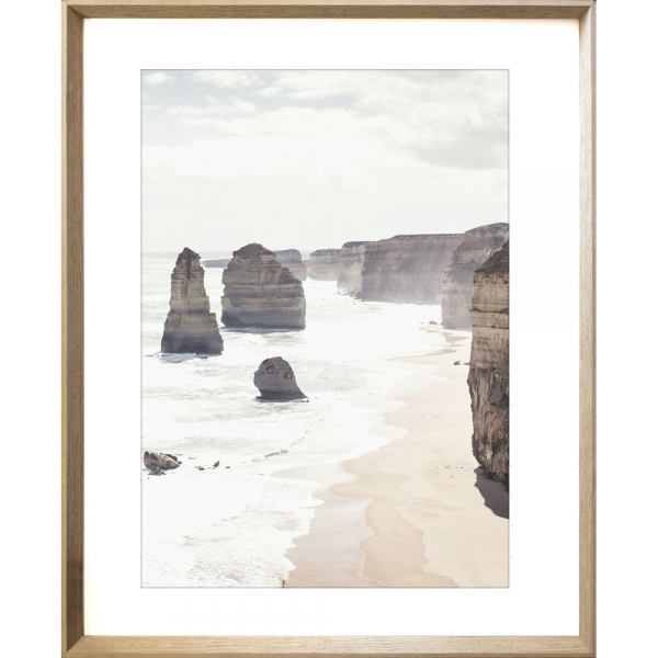 Great Ocean Road Photo by the Australia Wall Art - Heritage 04 Studio Collection in a cashew frame