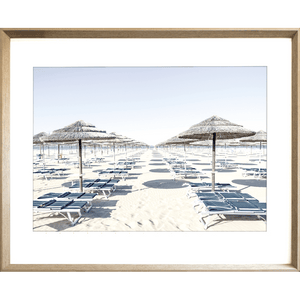 Beach Wall Art -by Nissa La Bella 01 - Studio Collection in cashew frame