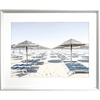 Beach Wall Art by Nissa La Bella 01 - Studio Collection in white frame 