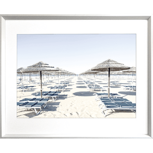 Beach Wall Art by Nissa La Bella 01 - Studio Collection in white frame 