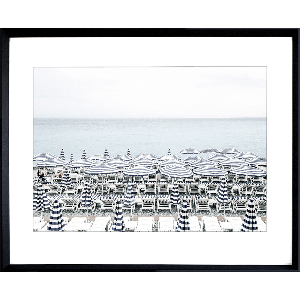 Beach Wall Art -by Nissa La Bella 03 - Studio Collection in black frame