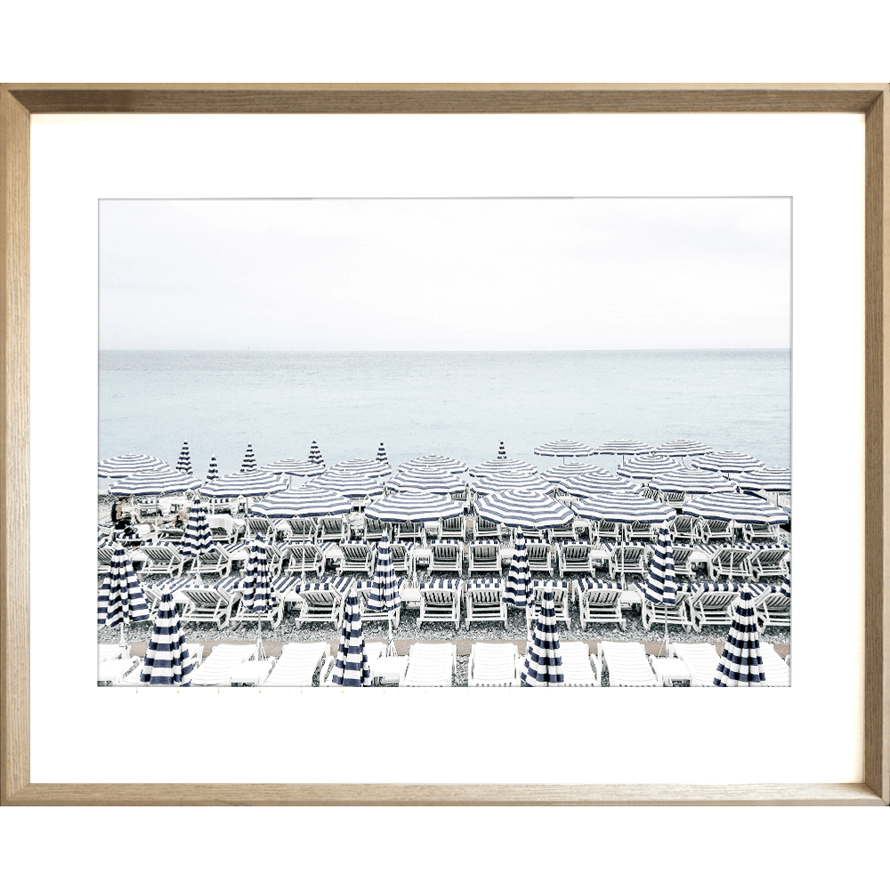 Beach Wall Art -by Nissa La Bella 03 - Studio Collection in cashew frame