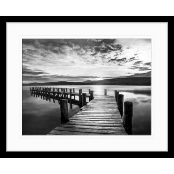 Black and White Wall Art - Monochrome Jetty 01 - Platinum Collection