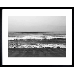 Black and White Photo of the beach - Hidden Cove 03 - Studio Collection from Mis Wall Art in black frame