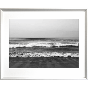 Black and White Photo of the beach - Hidden Cove 03 - Studio Collection from Mis Wall Art in white frame