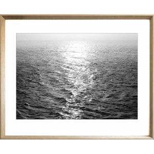 Black and White Photo of the vast ocean - Hidden Cove 04 - Studio Collection from Mis Wall Art in cashew frame