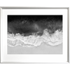 Black and White Photo of the vast ocean crashing into shore - Hidden Cove 06 - Studio Collection from Mis Wall Art in white frame