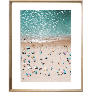 beach wall art, vacanza studio wall art, beach photography, holiday prints, umbrellas at the beach photo, coastal wall art, cashew framed beach wall art photo